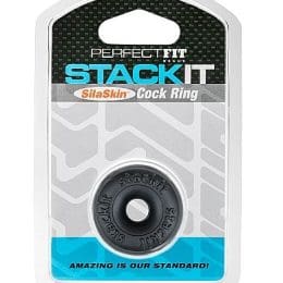 PERFECT FIT BRAND - STACK IT COCK RING BLACK 2